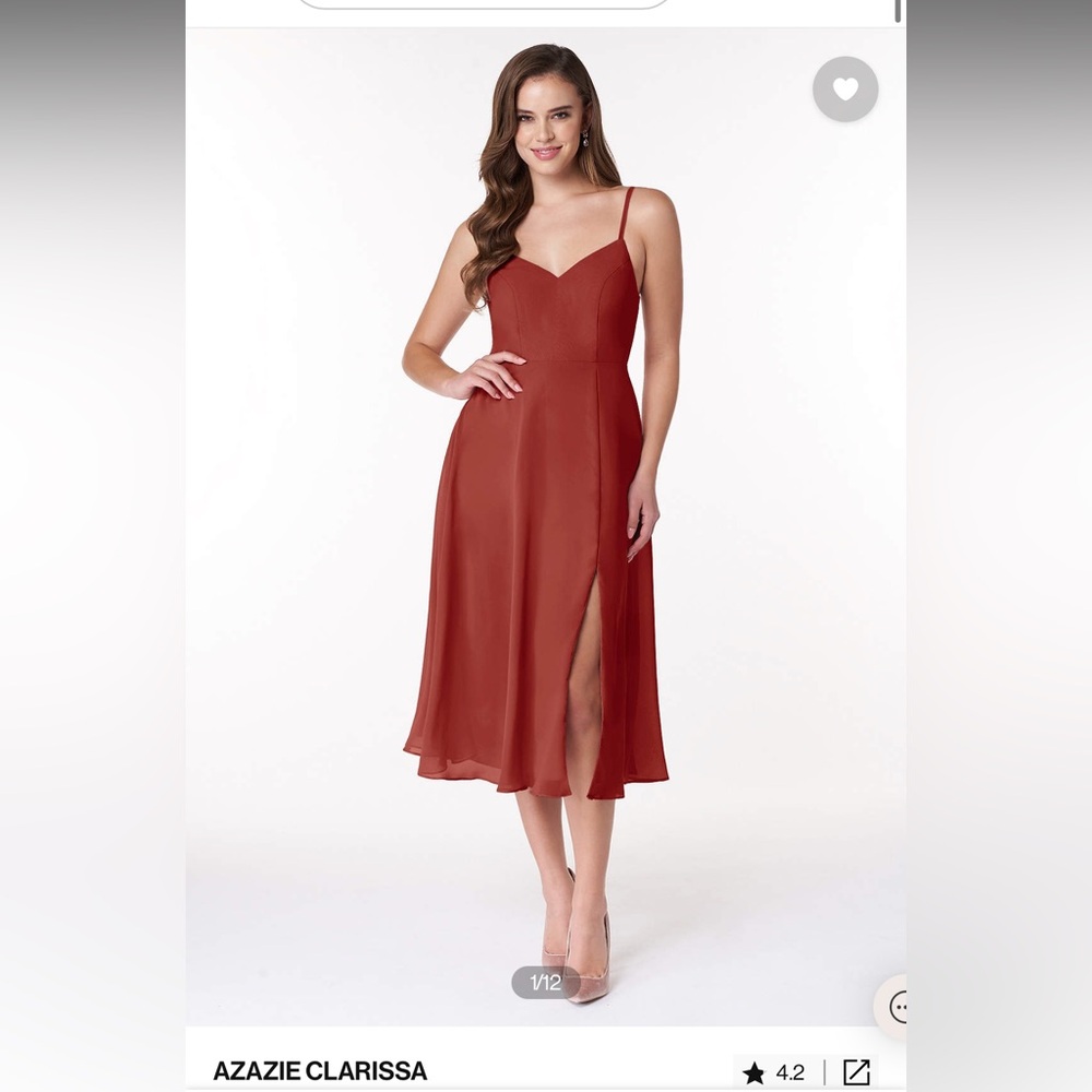 Azazie Clarissa bridesmaid / formal dress in Terracotta